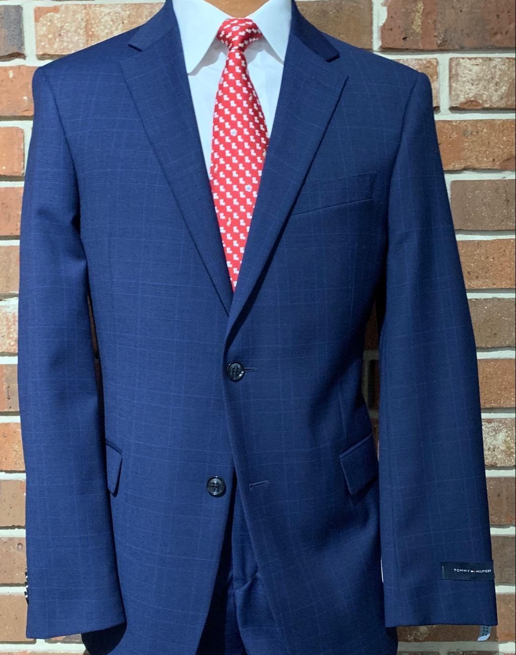 men's wearhouse tommy hilfiger blue suit